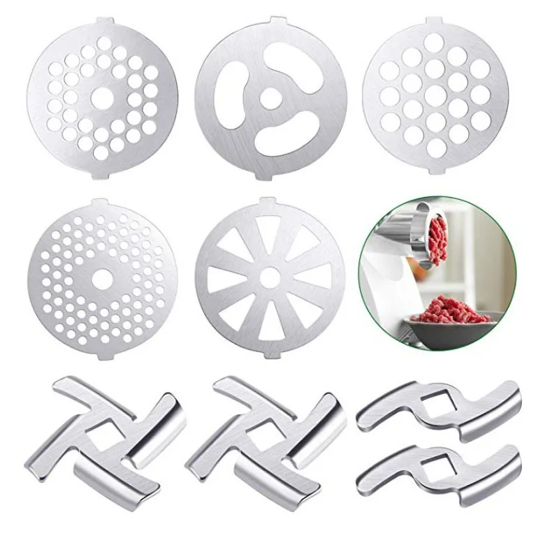 Meat Grinder Cutting Knife Blade - 5 # 肉挽き器の刃 肉挽き器のカッティングプレート ステンレス鋼のナイフメッシュ、食品肉切断研削機の付属品