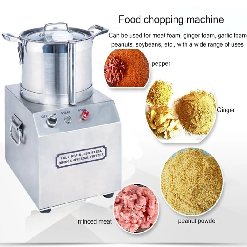 Commercial Bowl Chopper Meat - 業務用多機能フードカッター、4/6/10/15リットル大容量ボウル、ニンニク、肉、野菜用電動チョッパー