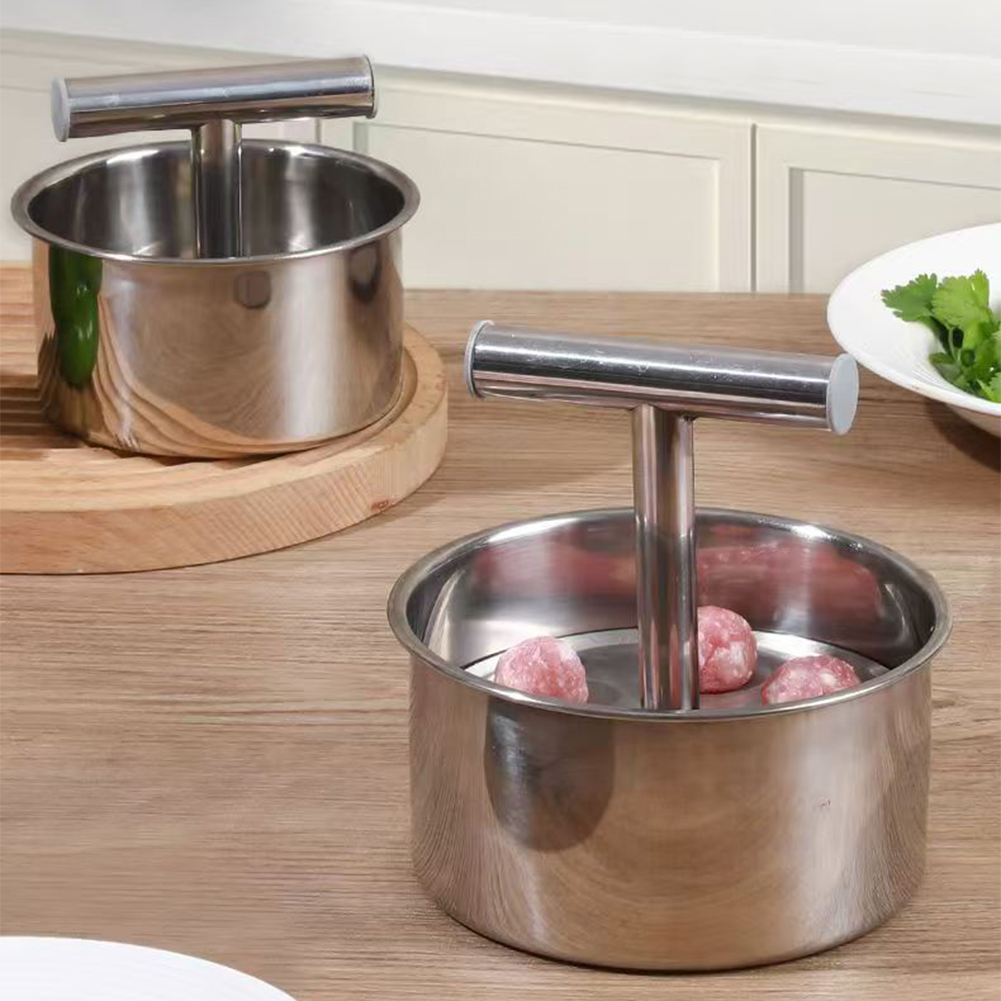 ステンレス製ミートボールメーカー 6/12穴 手動ミートボー - Meat Patty Maker Press Manual のレビューと価格