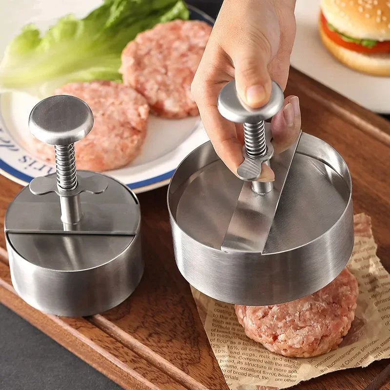 304ステンレス鋼ハンバーガーミートプレス、バーガーパティメ - Meat Patty Maker Press Manual のレビューと価格