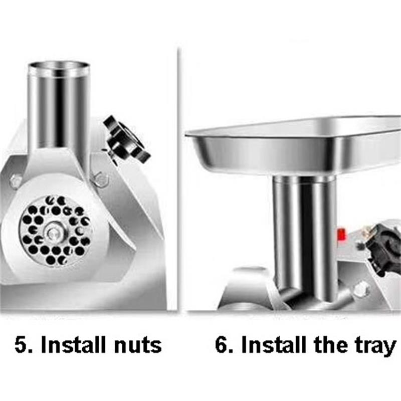 プロフェッショナル自動電動ミートグラインダー ステンレス製多 - Electric Meat Mincer 850W のレビューと価格