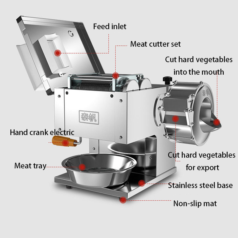 業務用電動ミートスライサー、自動ミートスライサー、野菜カッタ - Electric Meat Mincer 850W のレビューと価格