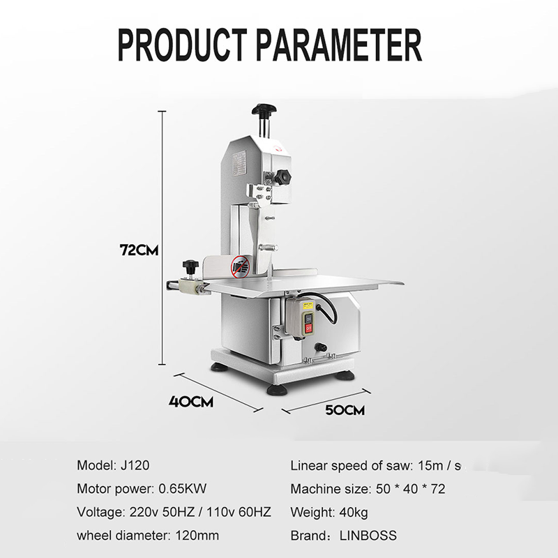 電動冷凍肉骨切断鋸/肉丸鋸盤/フルステンレス鋼製家禽バンドソ - Meat Band Saw Cutting Machine のレビューと価格