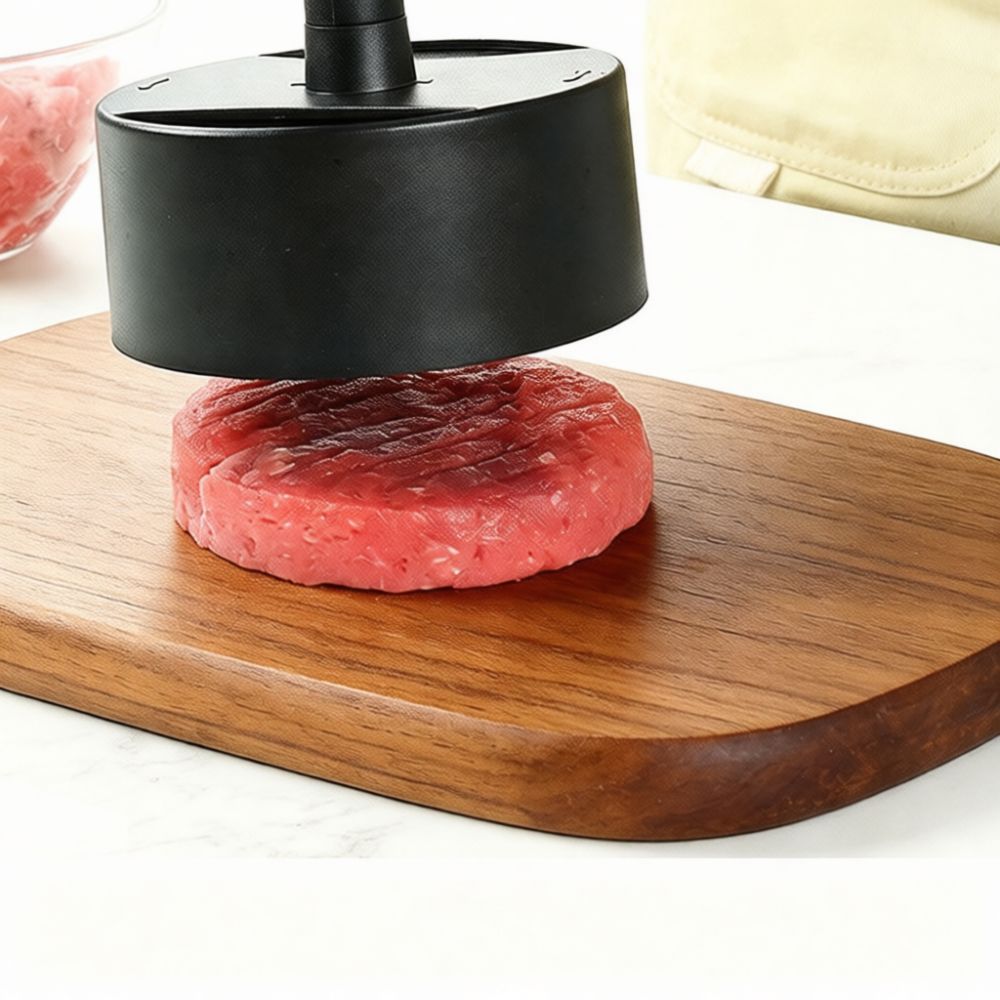 キッチン用ミートプレス、パティ成形器、丸型ハンバーガー型、牛 - Meat Patty Maker Press Manual のレビューと価格