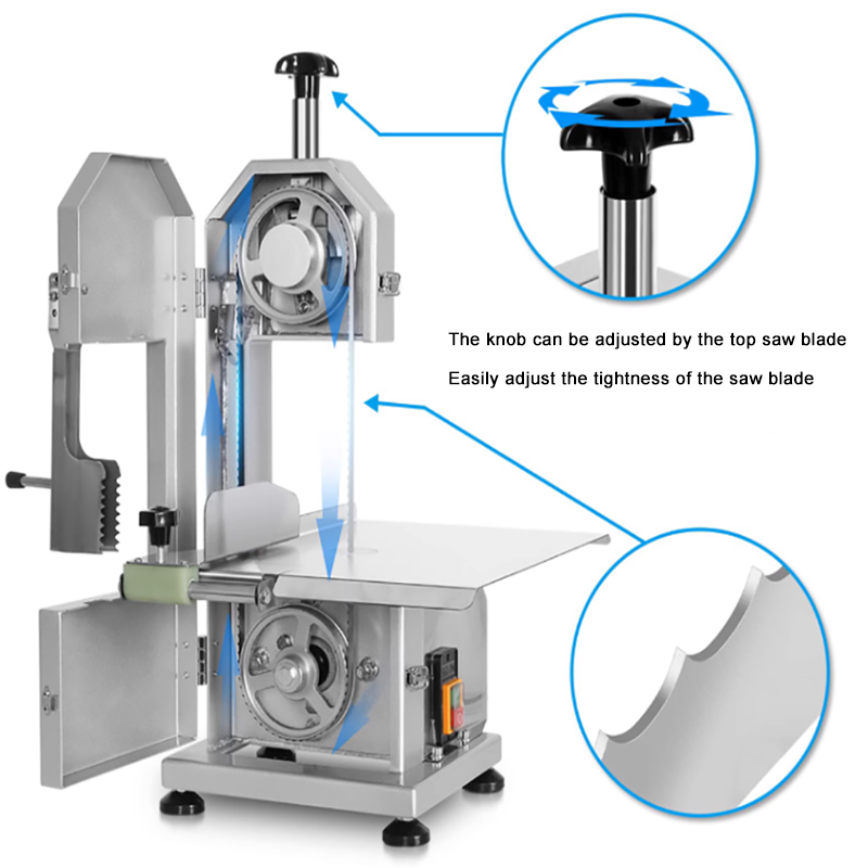 モーター付き電動肉・骨切断バンドソー。精肉店向け。肉加工機械 - Meat Band Saw Cutting Machine のレビューと価格