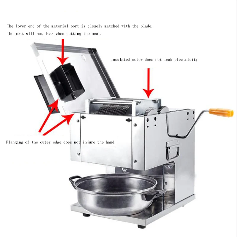 商業用電気肉スライサーカッターステンレス鋼自動野菜切断グライ - Electric Meat Mincer 850W のレビューと価格