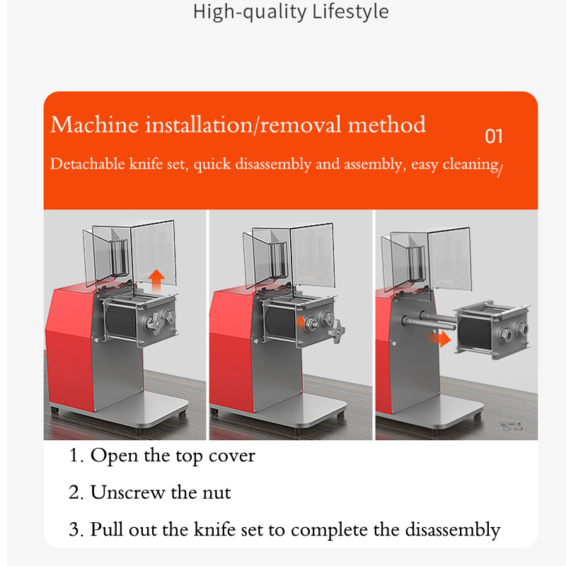 業務用電動ミートスライサー、ステンレス製、自動野菜カッター、 - Electric Meat Mincer 850W のレビューと価格