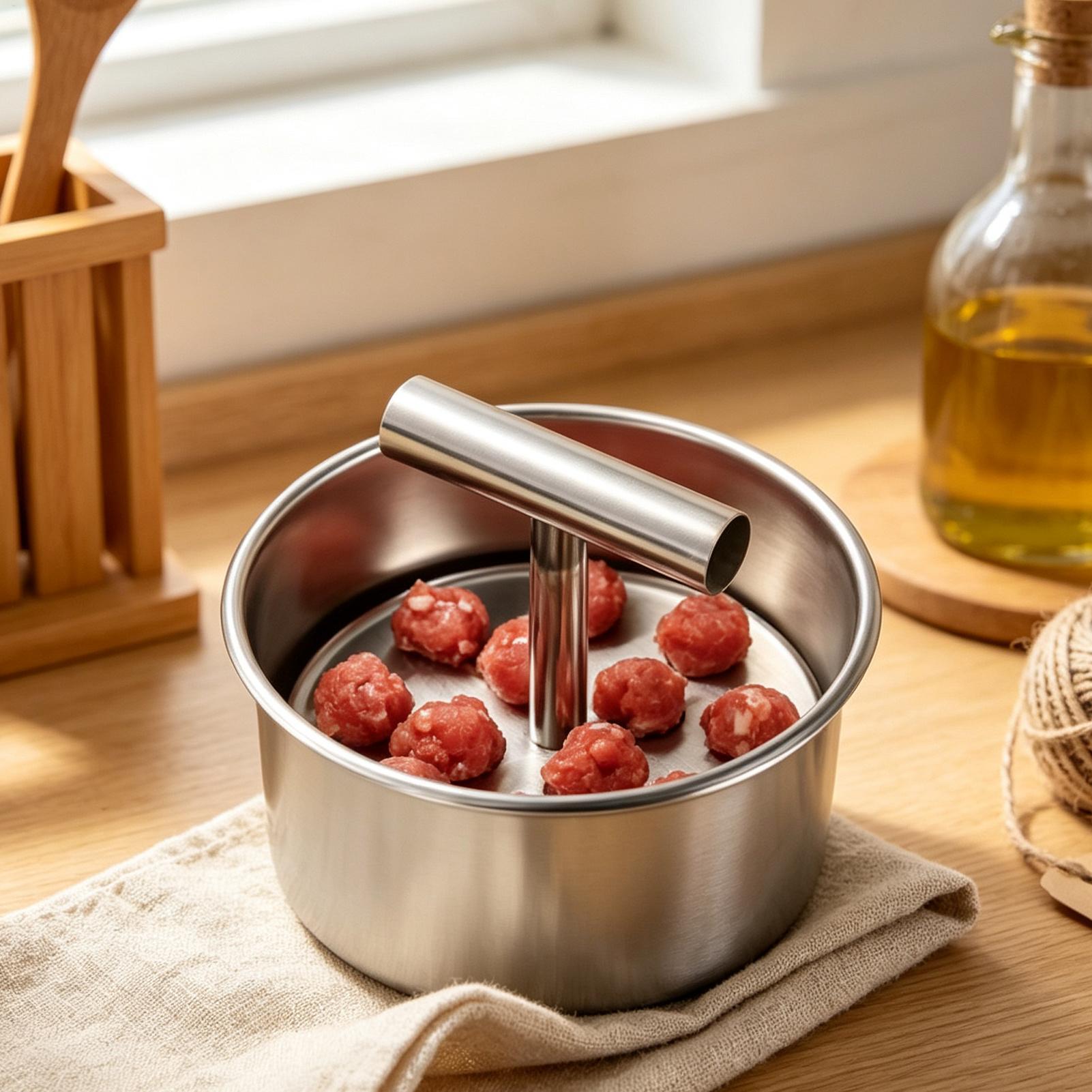 豚肉、牛肉、エビ、魚を使ったミートボールを作るための道具。1 - Meat Patty Maker Press Manual のレビューと価格