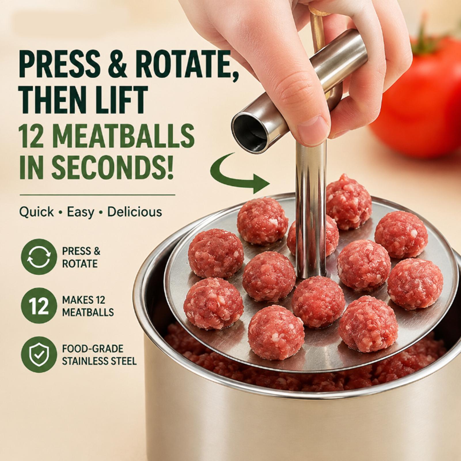 豚肉、牛肉、エビ、魚を使ったミートボールを作るための道具。1 - Meat Patty Maker Press Manual のレビューと価格