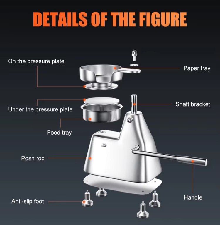 手動ハンバーガーパティメーカー、詰め物入りバーガー プレス、 - Meat Patty Maker Press Manual のレビューと価格