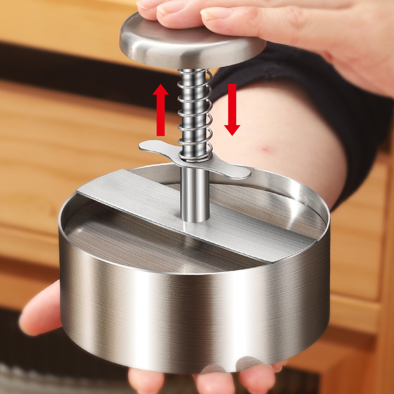 ハンバーガーパティメーカープレス 316ステンレス鋼製 ノン - Meat Patty Maker Press Manual のレビューと価格