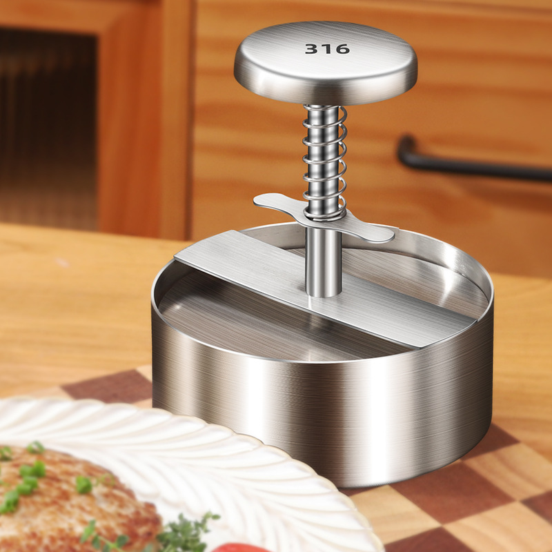 ハンバーガーパティメーカープレス 316ステンレス鋼製 ノン - Meat Patty Maker Press Manual のレビューと価格
