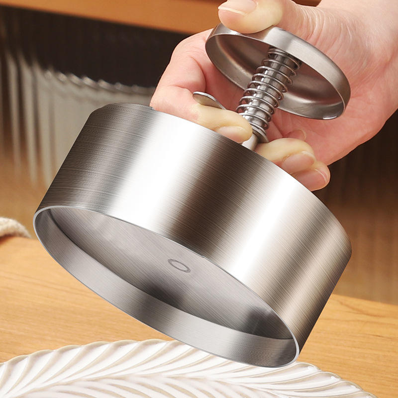 ハンバーガーパティメーカープレス 316ステンレス鋼製 ノン - Meat Patty Maker Press Manual のレビューと価格
