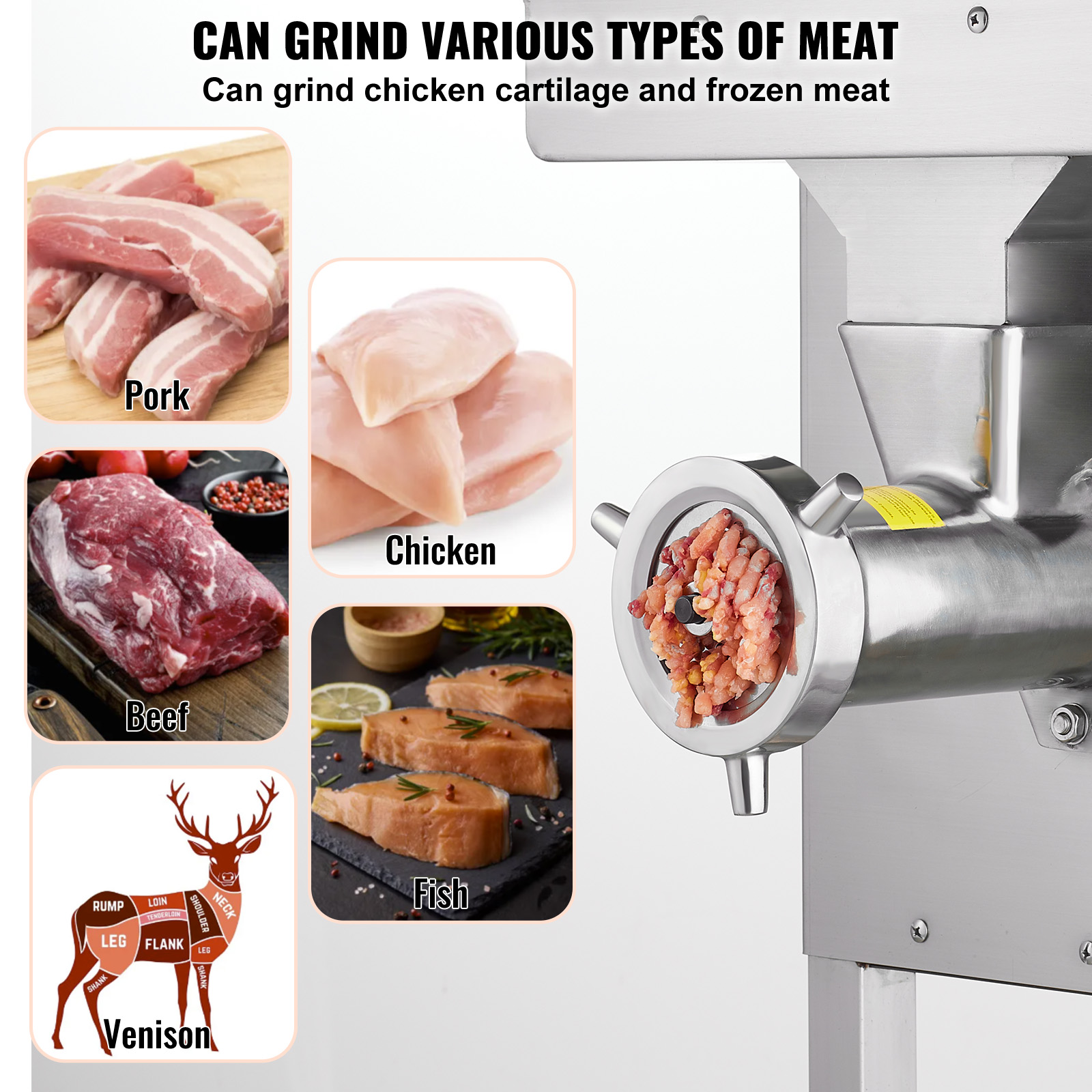 新しい # 32型ミートグラインダー、電動ミートミンサー、ソ - Meat Grinder Sausage Maker 32 のレビューと価格