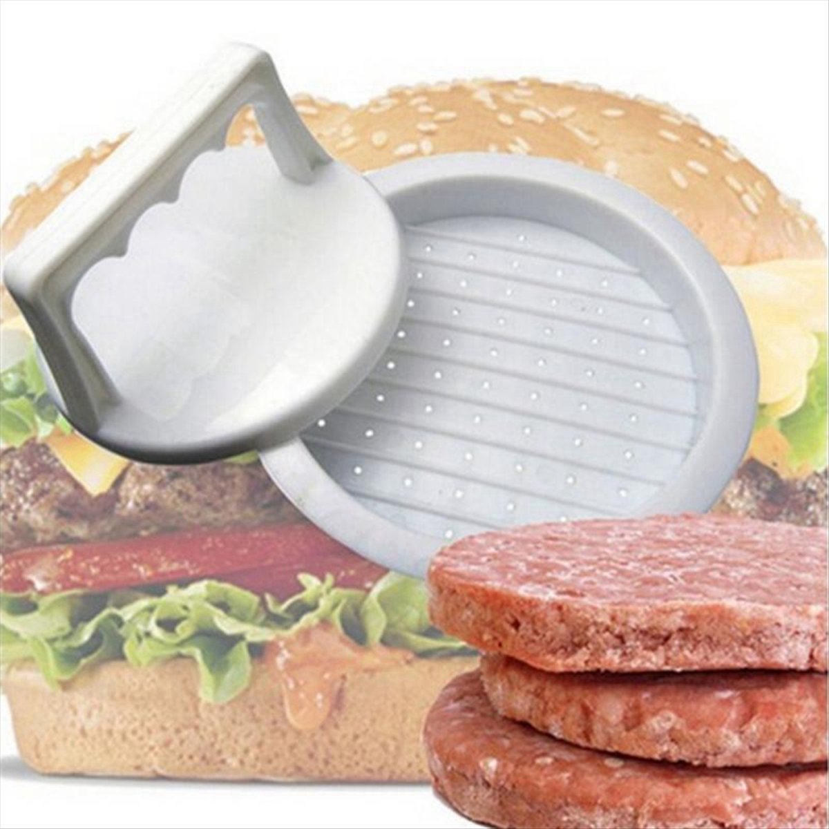 ● キッチン用ハンバーガー肉、牛肉用、グリル、ハンバーガーパ - Meat Patty Maker Press Manual のレビューと価格