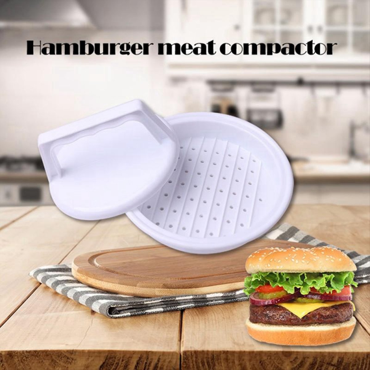 ● キッチン用ハンバーガー肉、牛肉用、グリル、ハンバーガーパ - Meat Patty Maker Press Manual のレビューと価格