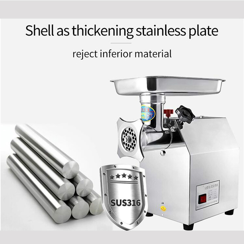 ステンレス製卓上自動肉挽き機 新型電動モーター 家庭・レスト - Electric Meat Mincer 850W のレビューと価格